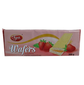 Iga Wafers Strawberry 300 g