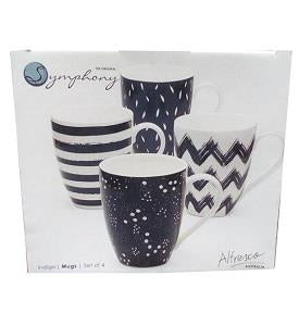 Symphony Indigo Mugs x4