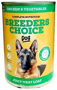 Breeders Choice Dog Chicken & Vegetable Meat Loaf 400 g