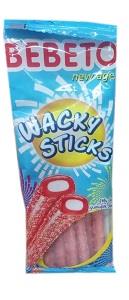 Bebeto Wacky Sticks Strawberry Vanilla Flavoured Jelly Gum 75 g
