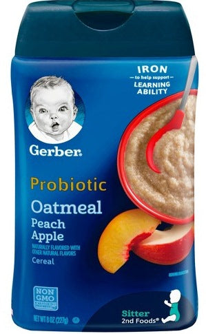 Gerber 2nd Foods Oatmeal Peach & Apple 227 g