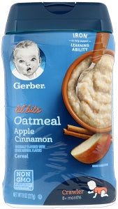 Gerber Lil' Bits Oatmeal Cereal Apple Cinnamon 227 g