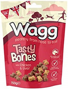 Wagg Tasty Bones With Chicken & Liver 150 g