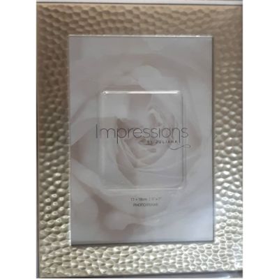 Widdop Hometime Photo Frame Impressions Hammered Matte Gold 5 x 7 Inches