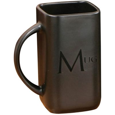 Premier Ceramic Text Mug - Black 40 cl