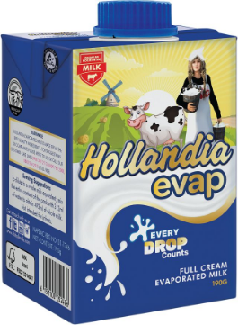 Hollandia Full Cream Evaporated Milk 190 g x12