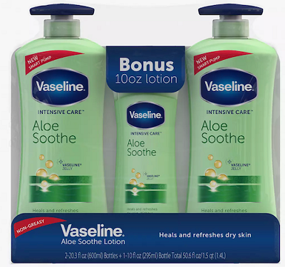 Vaseline Intensive Care Soothing Hydration 600 ml x2 + 295 ml