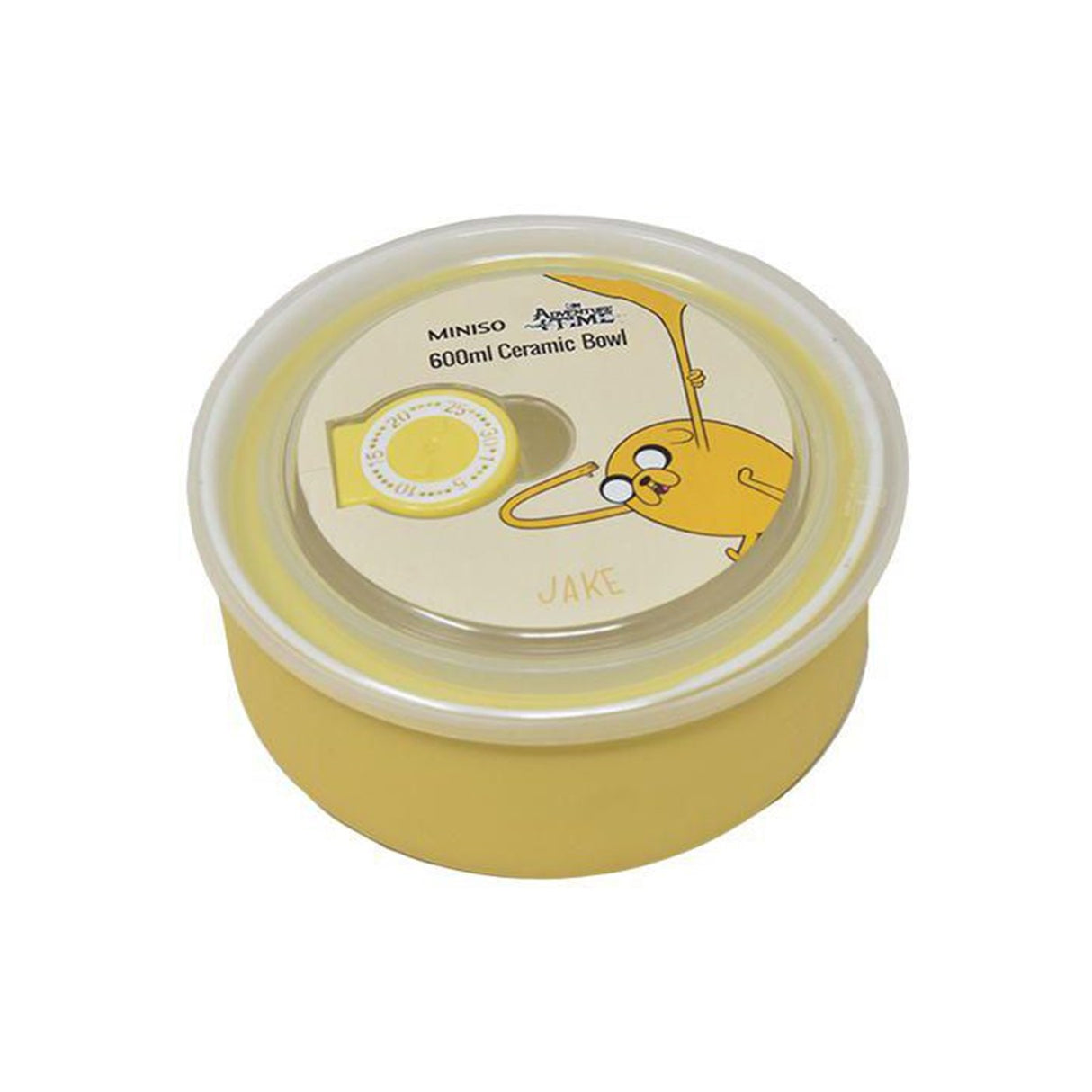 Miniso Ceramic Noodle Bowl Adventure Time Yellow 600 ml