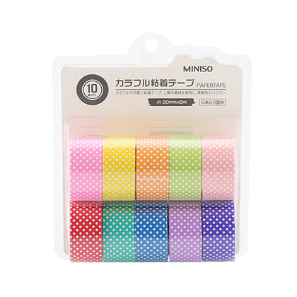 Miniso Wide Dot Adhesive Tape 10 Rolls