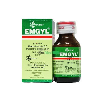 Emgyl Metronidazole Paediatric Suspension 60 ml