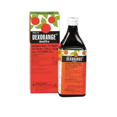 Dexorange Hemanitic Syrup Of Iron, Folic Acid & Vitamin B12 200 ml