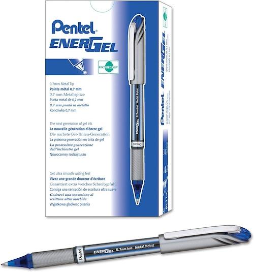 Pentel Energel Metal Tip Pen 0.7 mm - Blue