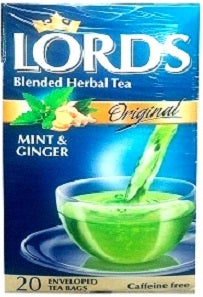 Lords Blended Herbal Tea Original Mint & Ginger 30 g x20