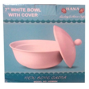 Hana Pink Bowl With Cover 7 Inches