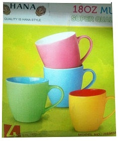 Hana Color Mug 18 oz x4