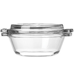 JH Glassware Round Casserole With Lid Small