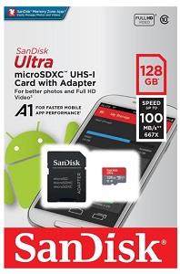 SanDisk Ultra Micro SDXC Card With Adapter 128 GB