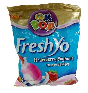 OK Pop Lollipop Fresh Yo Strawberry Yoghurt 400 g x30