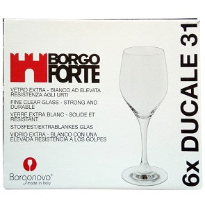 Borgonovo Ducale 31 Glassware Fine Clear x6