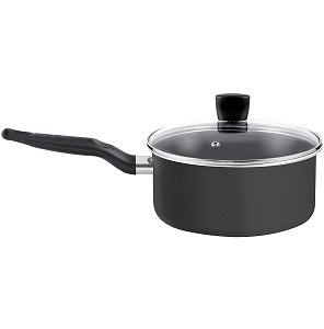 Tefal Non-Stick Cook Sauce Pan With Lid Black 24 cm