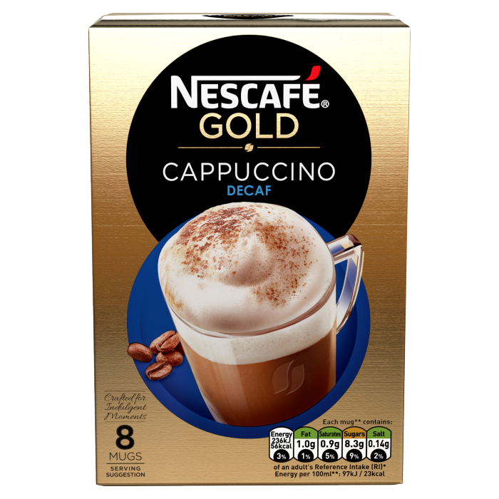 Nescafe Gold Cappuccino Decaf 120 g x8