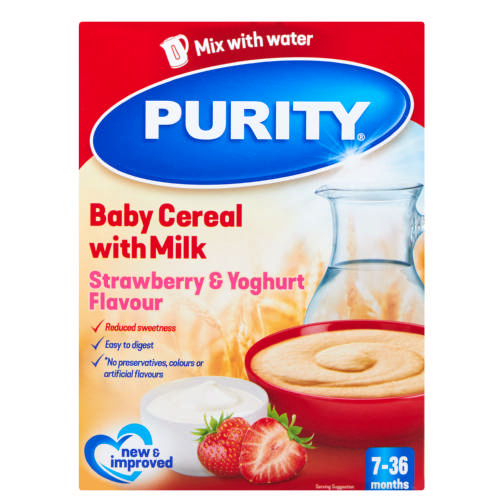 Purity Baby Cereal with Milk Strawberry & Yoghurt 7-36 Months 200 g