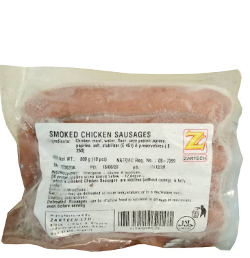 Zartech Smoked Chicken Sausage 300 g x10