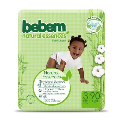 Bebem Natural Essences Baby Diaper Size 3 Midi 4-9 kg x90