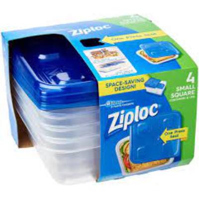 Ziploc Small Square Containers & Lids 709 ml x4