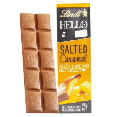 Lindt Hello Milk Chocolate With Salted Caramel Filling 100 g