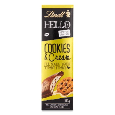 Lindt Hello Milk Chocolate With Cookies & Cream Filling 100 g