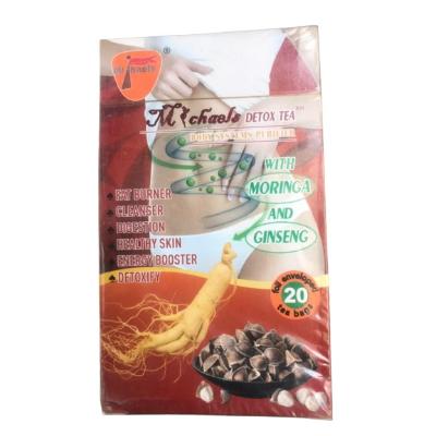 Michaels Detox Tea Fat Burner With Moringa & Ginseng x20