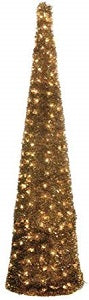 Xmas Tree 2.1 Meter Gold Cone New Design