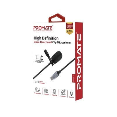 Promate Mini Microphones Clipmic-Aux