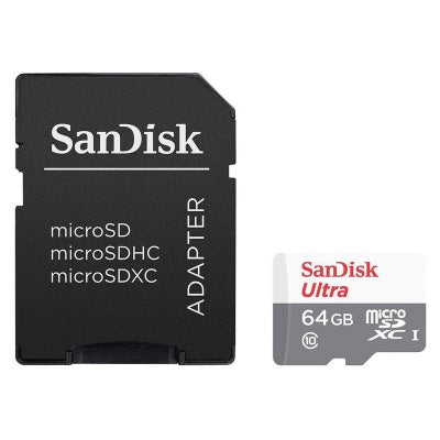 SanDisk 64 GB Ultra Micro SDHC Card + Adapter 100 mb/s SDSQUNR-64G-Gn3Ma