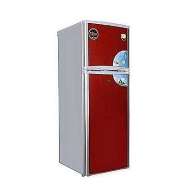 Nexus Double Door Fridge NX185 140 L Red/Silver