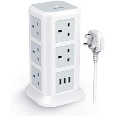 Intime 3F Tower Extension Cord With USB