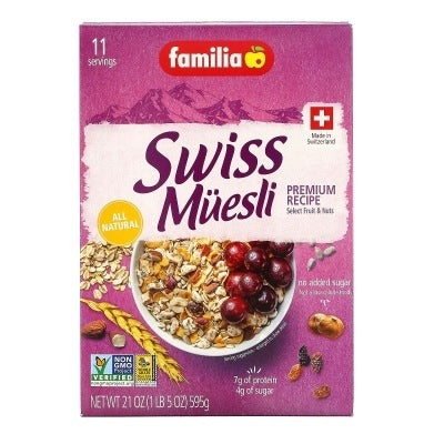 Familia Swiss Muesli Premium Recipe Select Fruit & Nuts 590 g