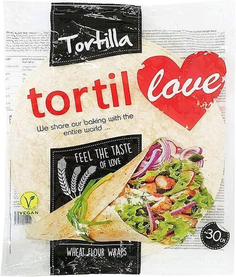 Tortil Love Wheat Flour Wraps 30 cm 80 g x6