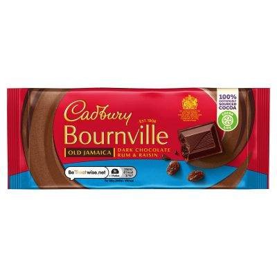 Cadbury Bournville Old Jamaica Rum & Raisin Dark Chocolate 100 g