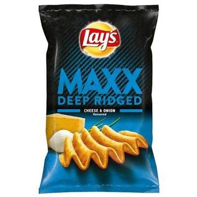 Lay's Maxx Deep Ridged Cheese & Onion Chips 130 g