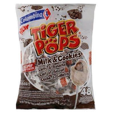 Colombina Milk & Cookies Tiger Pops 768 g x48