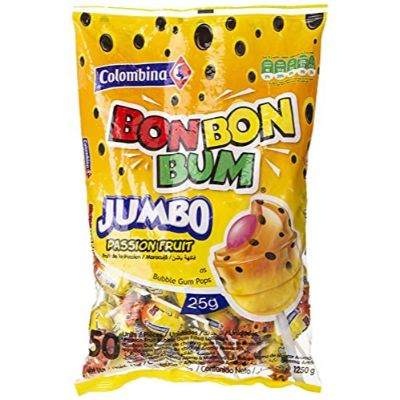 Colombina Passion Fruit Bubble Gum Pops 816 g x48