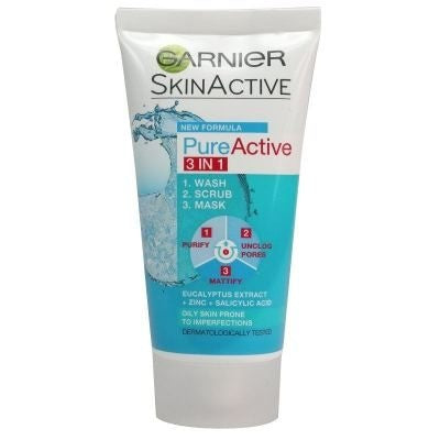 Garnier Pure Active Oily & Spot Prone Skin 3 in 1 Clay 150 ml