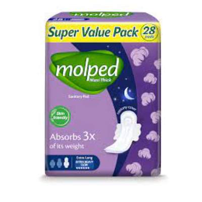 Molped Maxi Thick Sanitary Pad Extra Long x28