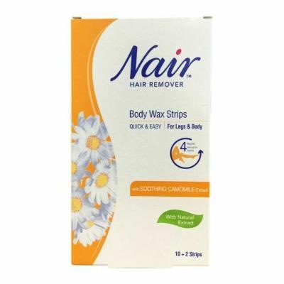 Nair Camomile Extract Wax Strips Hair Remover For Body x12