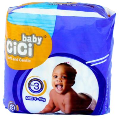 Baby Cici Soft & Gentle Diapers Size 3 Midi 4-9 kg x9