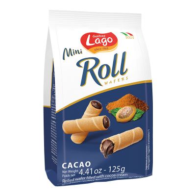 Lago Mini Roll Wafers Cacao Cocoa Cream 125 g