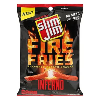 Slim Jim Fire Fries Flavoured Potato Snacks Inferno 78 g