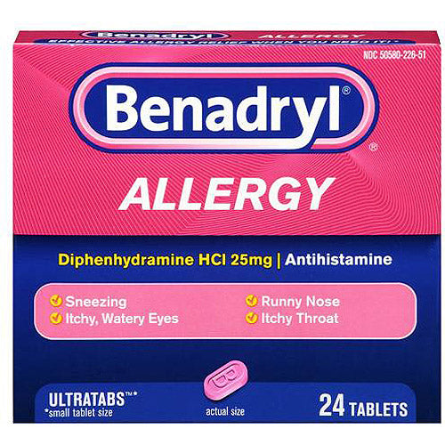 Benadryl Allergy 24 Tablets